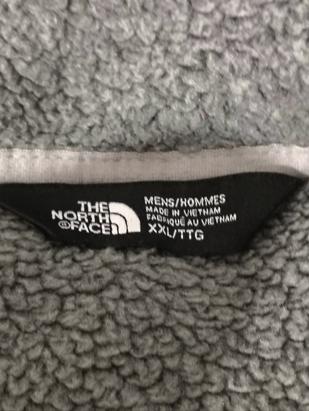 The North Face Light Gray Men's Full-Zip Fleece Jacket. Size 2XL. - Picture 7 of 12